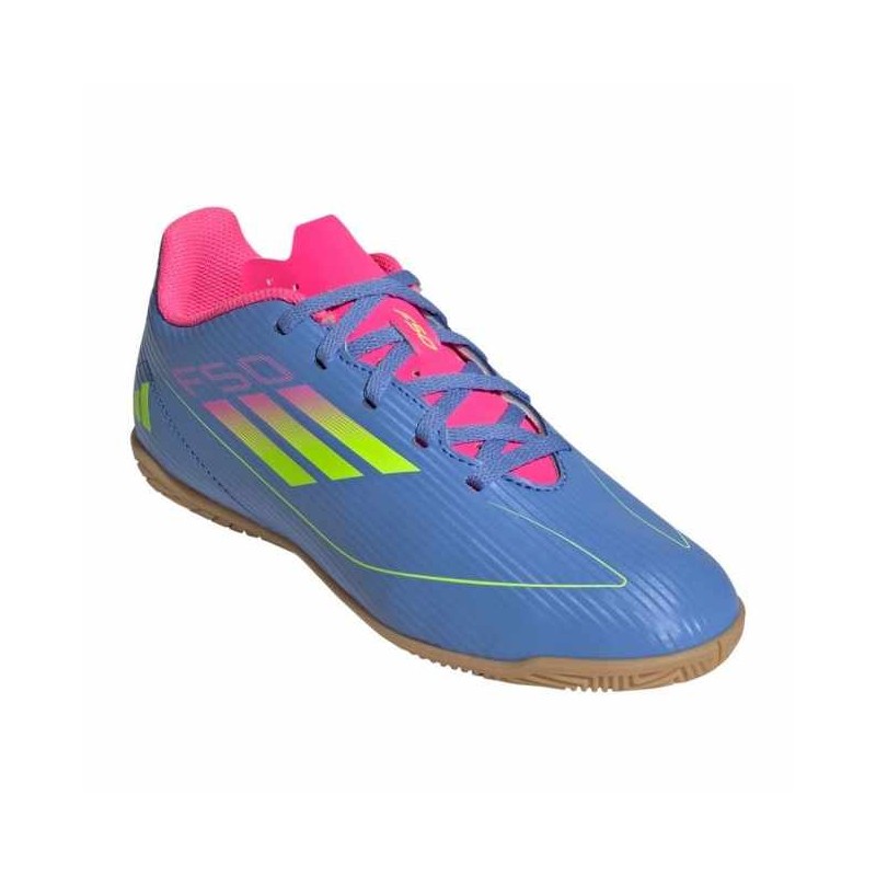 Zapatillas Futbol Sala Adidas F50 Club In Unisex  Junior Azul y Rosa
