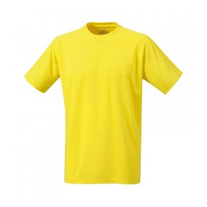 Camiseta Universal de entreno amarilla con escudo