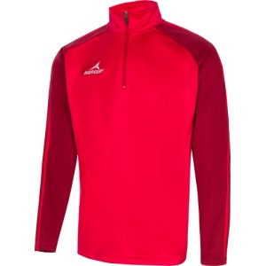 Lazio red half-zip sweatshirt with crest